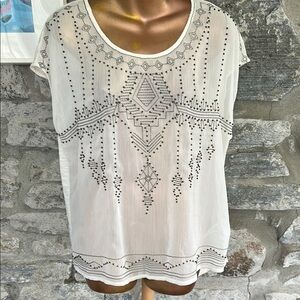 Embroidered White Top